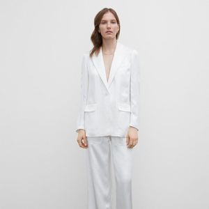 NWT Club Monaco Satin Blazer Blanc De Blanc